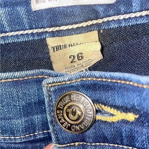 True Religion “Halle” mid rise  super skinny medium wash denim jean 26 - Picture 4 of 4
